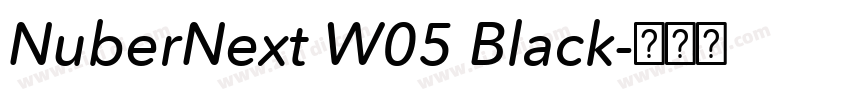 NuberNext W05 Black字体转换